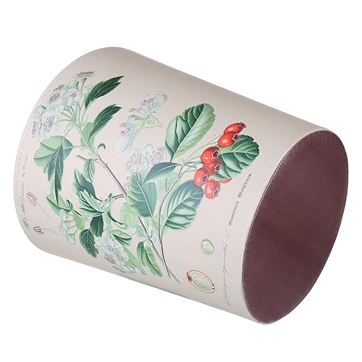 10L/2.64 Gallon Trash Can, Decorative Waste Basket, PU Leather Waste Paper Basket, Waterproof Garbage Can for Bathroom, Bedroom, Office, Kitchen and Living Room - Cherrim