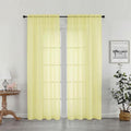 Sheer Curtains 78 Inches Long 2 Panels Set by OWENIE