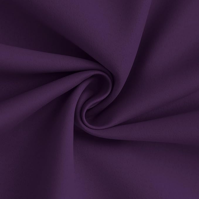 Yakamok Purple 100% Blackout Curtains 63 Inches Long - Image 3