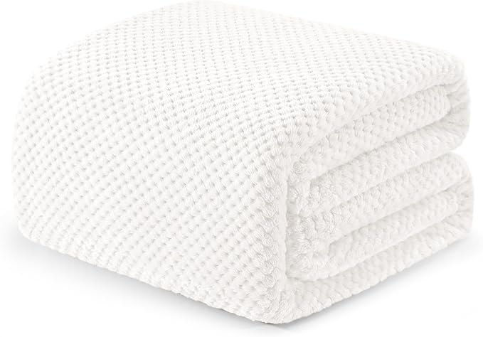 Exclusivo Mezcla Soft Waffle Fleece Bed Blanket King Size, Cozy Flannel by ExclusivoMezcla