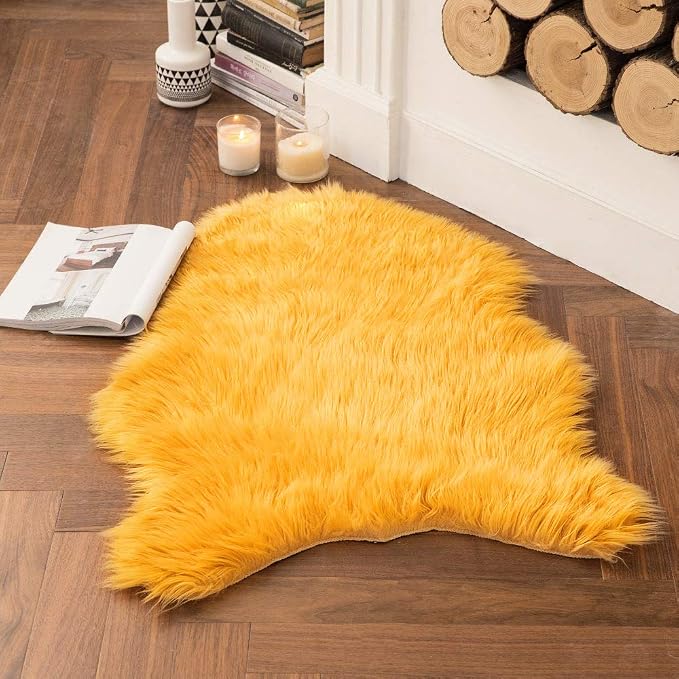 MIULEE Luxury Super Soft Fluffy Area Rug Faux Fur Sheepskin Rug Decorative - Image 4