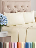 Twin 4 Piece Sheet Set - Comfy Breathable & Cooling - Ultra-Soft Hotel Luxury Bedding Set with 8-16 Inch Deep Pockets - 1 Flat & 1 Fitted Sheet & 2 Pillowcases - Wrinkle Free & Easy Care - Off White