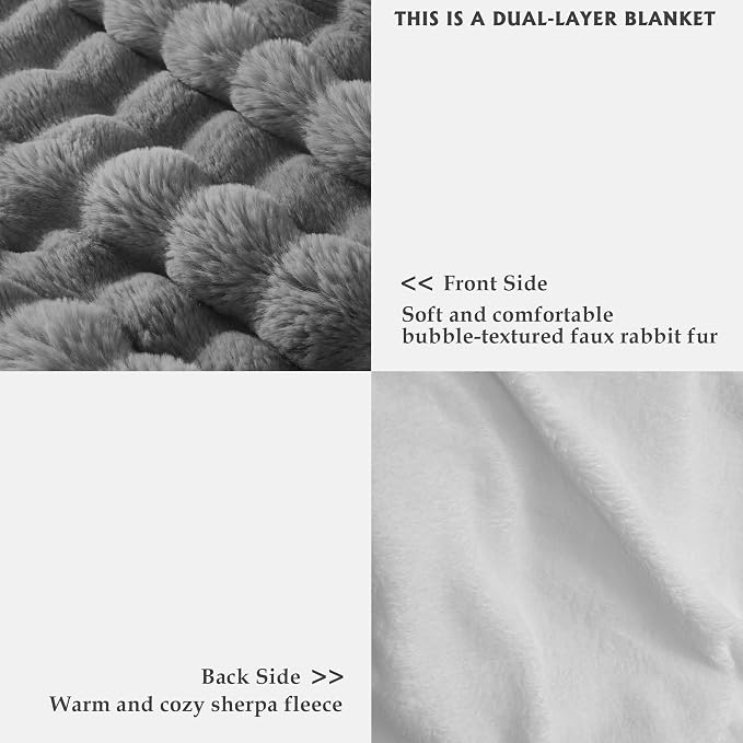 50x60 Inches Ultra-Soft Fuzzy Faux Fur Plush Throw Blanket - Image 6
