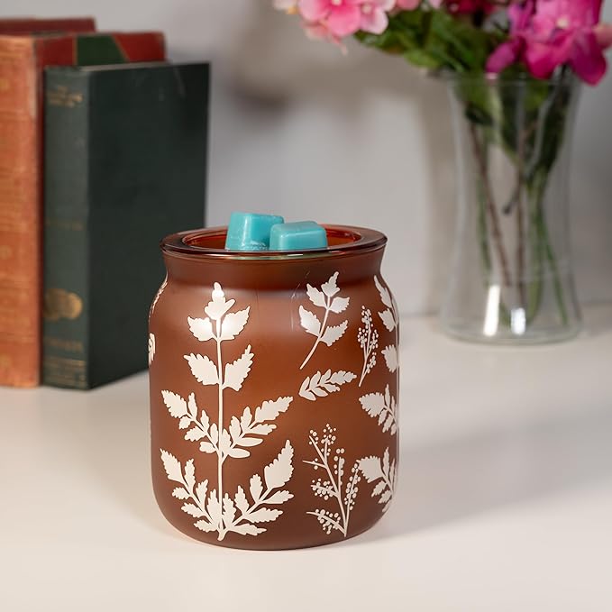 Scentsationals Wax Melt Warmer, Wax Warmer for Scented Wax Melts - Autumn Collection Camille Leaves - Candle Wax Melter for Fragrance Cubes and Tarts