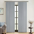 MIULEE Grayish Blue Pinch Pleated 100% Blackout Curtains 40x108 Inches | Room by MIULEE