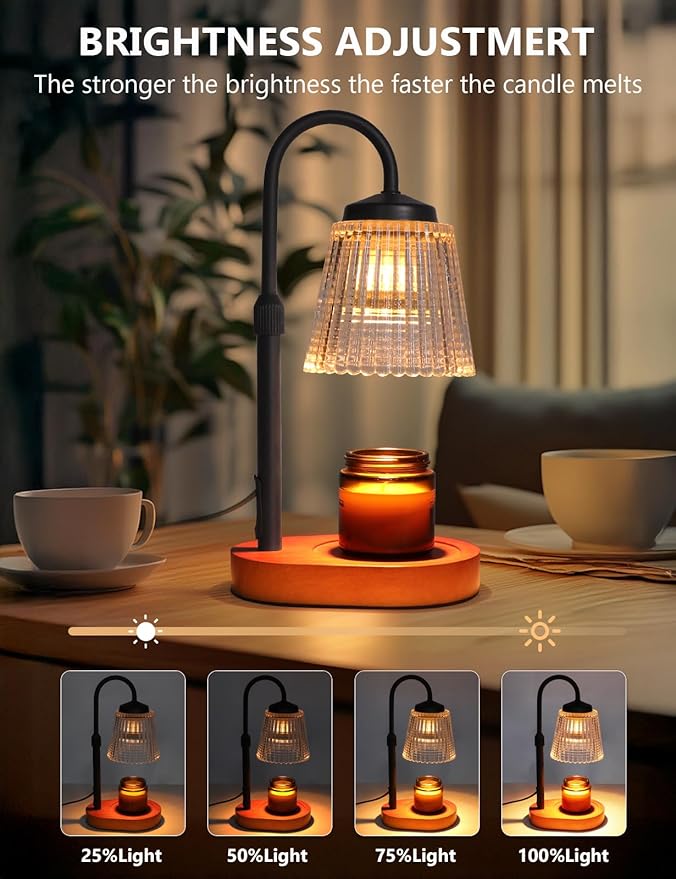 Candle Warmer Lamp with Timer Dimmable, Adjustable Lamp Candle Warmer, Birthday Gifts for Women Mom, Wax Warmer Lamp for Scented Jar, House Warming Gifts New Home Decor