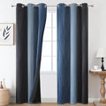 Navy Blue and Black Ombre Blackout Curtains by ESTELARTEXTILER
