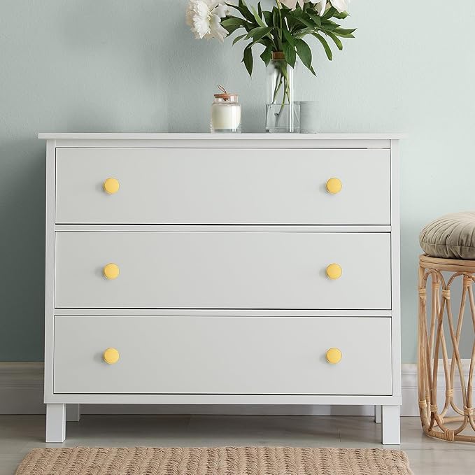 Ravinte 5 Pack Cabinet Knobs Gold Kitchen Cabinet Knobs Round Dresser Drawer Pulls Closet Door Pulls 1-1/5 Inch