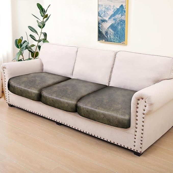 ANARACHON Leather Look Couch Cushion Covers Sofa Seat Slipcovers Sets Couches - Image 7