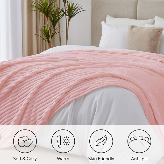 BEDELITE King Size Blanket for Bed, 300GSM Soft & Warm Fleece Blanket, - Image 2