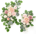 Artificial Flowers Decorations Pack of 2,Centerpieces for Wedding Reception Backdrop Decoration, Floral Decor Wall Home Entryway OutdoorDecorations (Pink)
