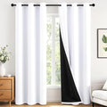 MIULEE White 100% Blackout Curtains by MIULEE