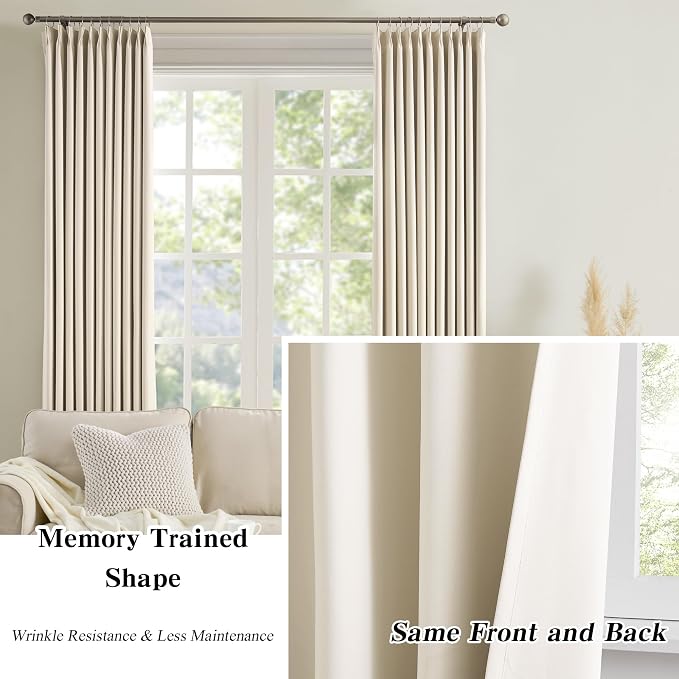 100 Inch Extra Wide Pleated Curtains - Image 4