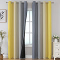 Yellow and Grey Ombre Blackout Curtains by ESTELARTEXTILER