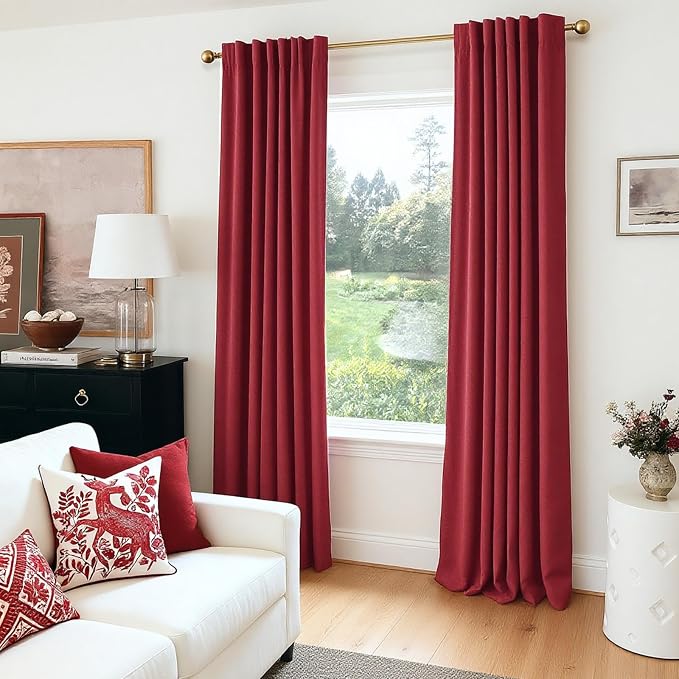 INOVADAY 100% Blackout Linen Curtains - Image 6