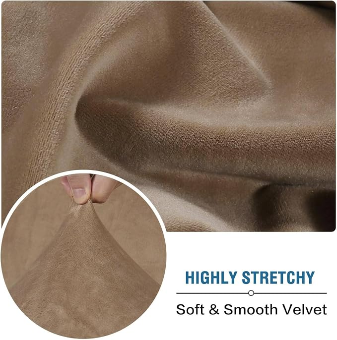 H.VERSAILTEX Velvet Stretch Couch Cushion Cover Plush Cushion Slipcover - Image 5