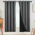 SimpleHome Grey 100% Blackout Curtains Room Darkening Living Room 72 Inch | by SimpleHome