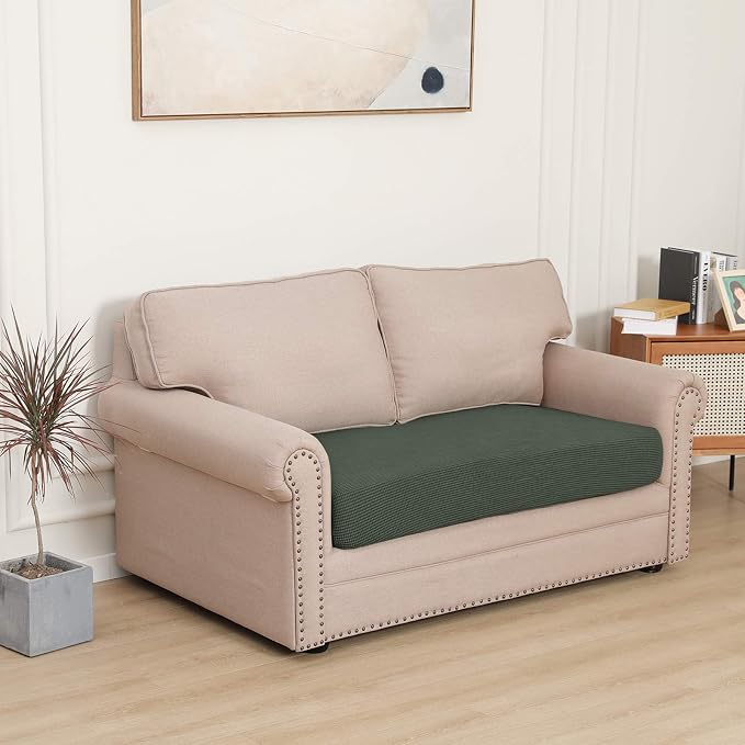 Easy-Going Stretch 1 Piece Loveseat Couch Cushion Cover - Image 2