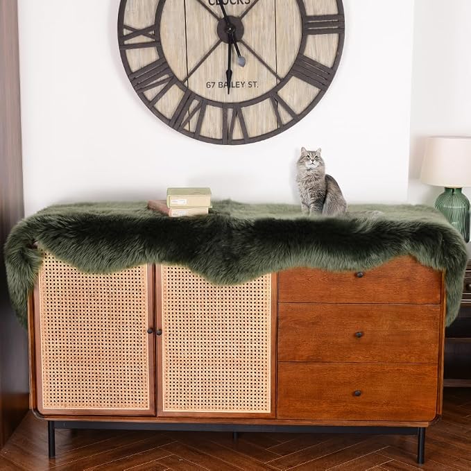 IRIWOOL Premium Genuine Fur Sheepskin Rug Real Australia Sheepskin Natural - Image 2
