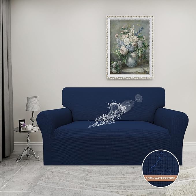 Easy-Going Waterproof Loveseat Couch Cover Stretch Jacquard Sofa Cover | Dual - Image 2