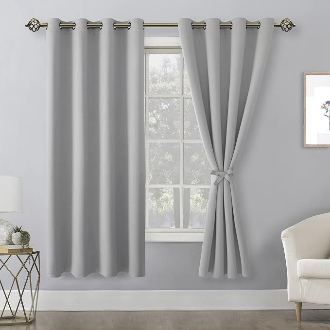 Blackout Curtains for Bedroom, 52 x 63 Inches Length, Window Curtains for - Image 8