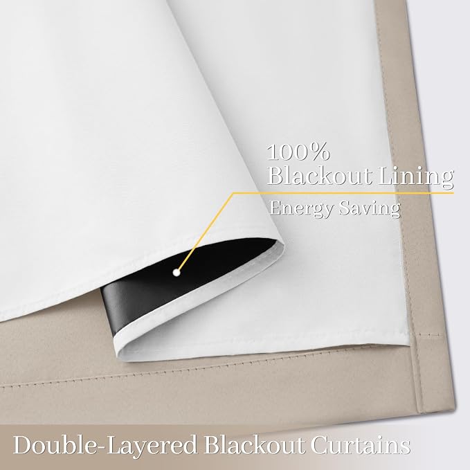 Yakamok Natural Blackout Curtains 72 Inches Long - Image 4