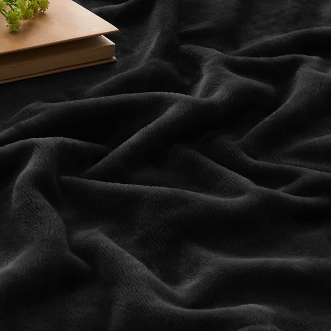 BEDELITE Fleece Blanket Soft Plush Full Bed Blanket Black 84"x90" | Ultra Soft - Image 4