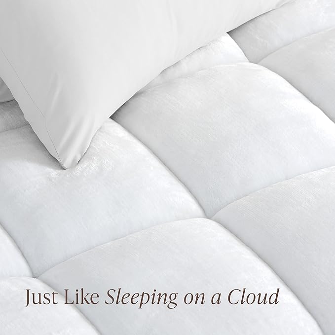 Bare Home King Microplush Mattress Topper - Pillow Top Reversible - Soft Mattress Cover - Dual Sided All-Season - 8" to 24" Deep Pocket - Fitted Cover - Plush Mattress Pad (King)
