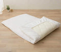 EMOOR Japanese Futon Mattress CLASSE & Fitted Sheet PRESSO Twin Made in Japan, Cotton (White) Foldable Floor Sleeping Bed Tatami Mat