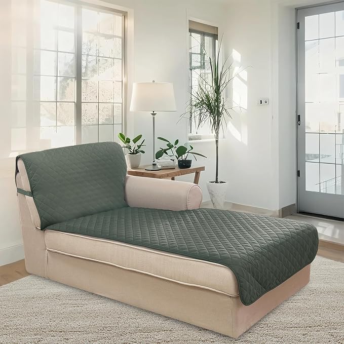 U-NICE HOME Sectional Couch Cover Chaise Lounge Cover, Pet Friendly, Elastic - Image 2