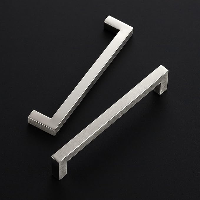 Ravinte 30 Pack 6-1/4 Inch Square Cabinet Handles - Brushed Nickel Pulls, Stainless Steel Drawer Pulls, Kitchen Cabinet Hardware