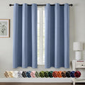 MIULEE Blackout Curtains for Bedroom 2 Panels 40 x 45 Inch Long Denim Blue | by MIULEE