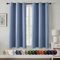 MIULEE Blackout Curtains for Bedroom 2 Panels 40 x 63 Inch Long Denim Blue | by MIULEE