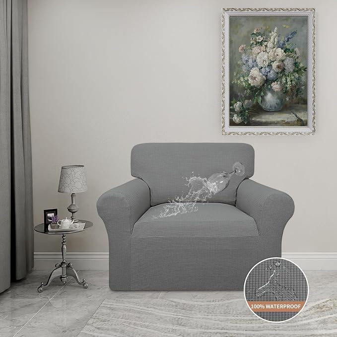 Easy-Going 100% Waterproof Chair Couch Cover, Stretch Jacquard Sofa Cover | - Image 2