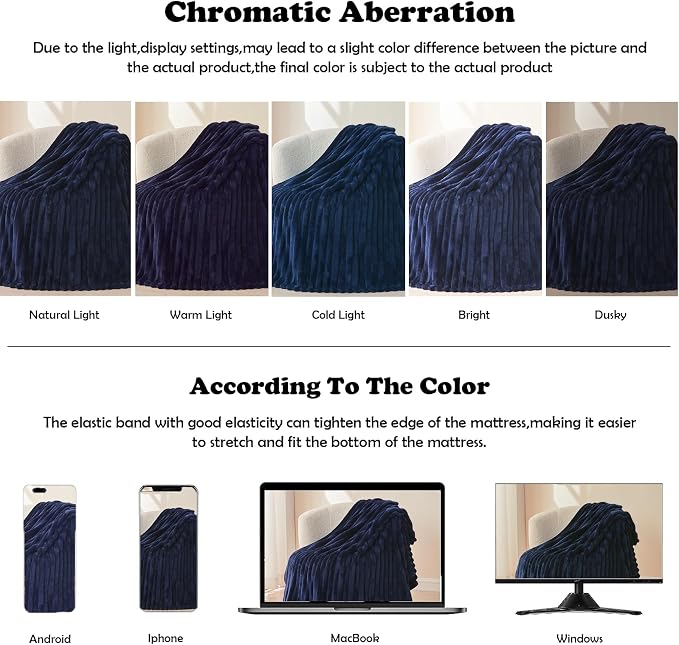 NEWCOSPLAY Fleece Ribbed Cozy Twin Blanket - Image 6
