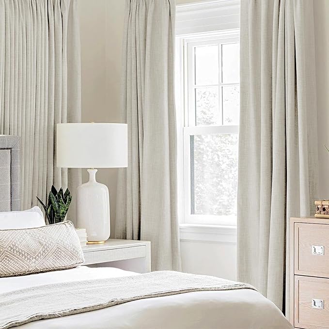 MIULEE 100% Blackout Linen Curtains - Image 2