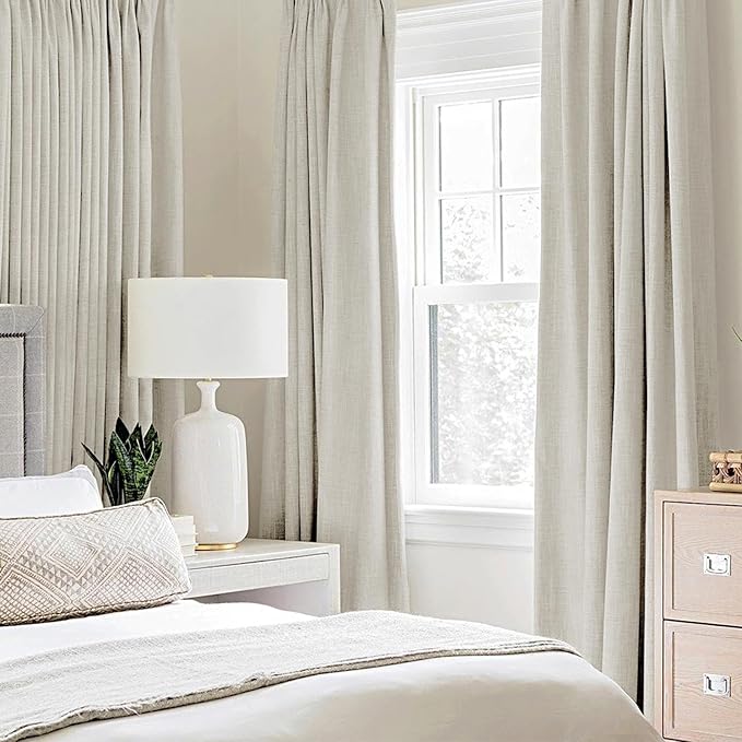 MIULEE 100% Blackout Linen Curtains - Image 2