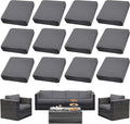 12PCS Patio Cushion Covers, Patio Furniture Couch Seat Slipcovers | Washable by SUKAIKEQA