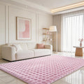 Pink Rabbit Plush Rug 5'x7', Fluffy Shaggy Area Rug by CHOVY