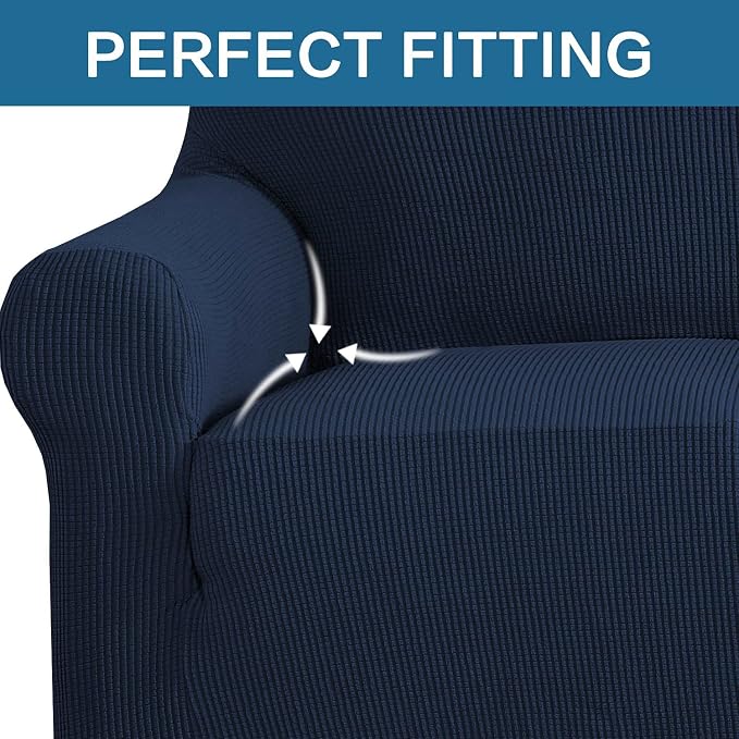 H.VERSAILTEX Stretch Chair Cover 1 Piece Armchair Slip Covers - Image 5