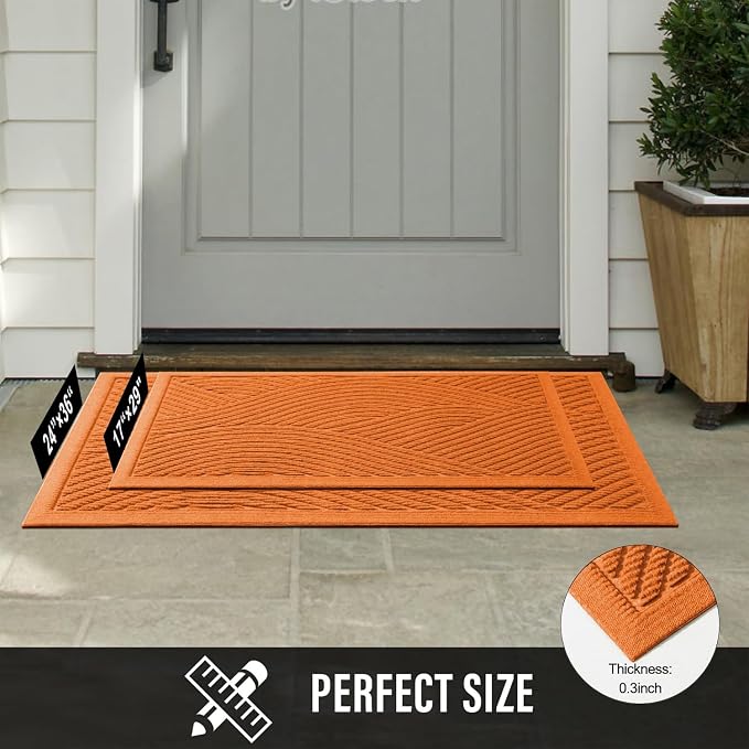 Sturdy Front Door Mat, Absorbent Muddy Dirt Resist Welcome Door Mats Outdoor - Image 6