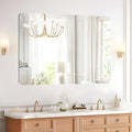 Frameless Bathroom Mirror for Over Sink,Wall Mounted Vanity Mirrors 16x20in,Rounded Rectangle Mirror Frameless with Polished Edge for Bedroom,Living Room,Entryway,Shatterproof (Horizontal/Vertical)