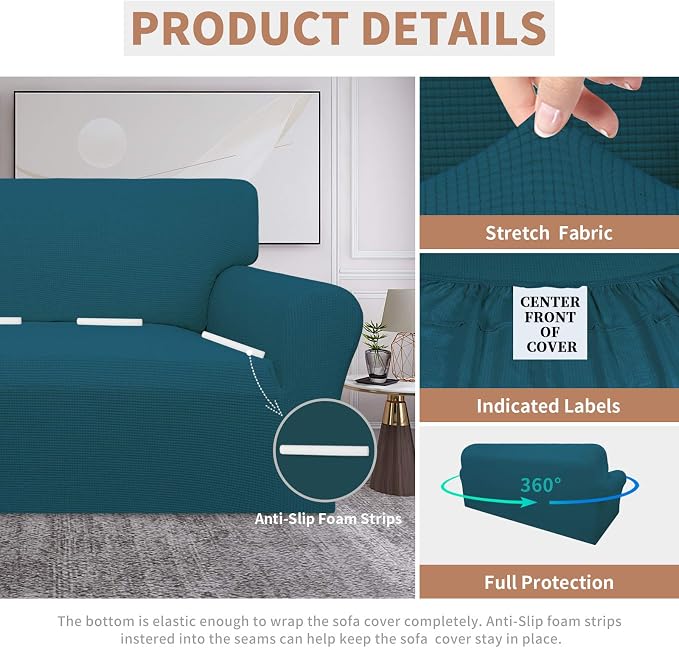 Easy-Going 100% Waterproof Couch Cover, 3 Cushion Oversized Sofa Cover | - Image 4