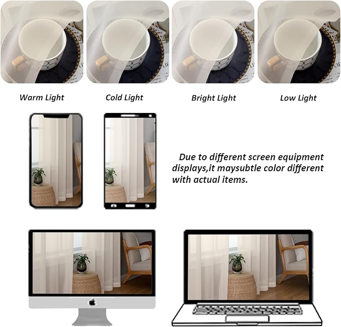 Chyhomenyc Sheer Cream Valances - Image 3