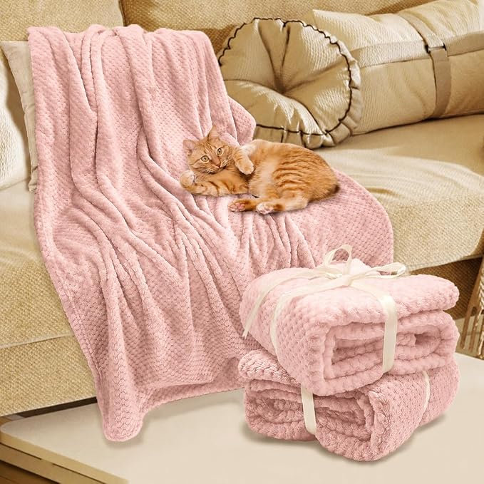 4 Pack Fleece Throw Blankets 50x60 Inches - Image 8