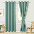 Blackout Curtains for Bedroom, Sage Green, 52 x 84 Inch, 2 Panels | Thermal by Hiasan