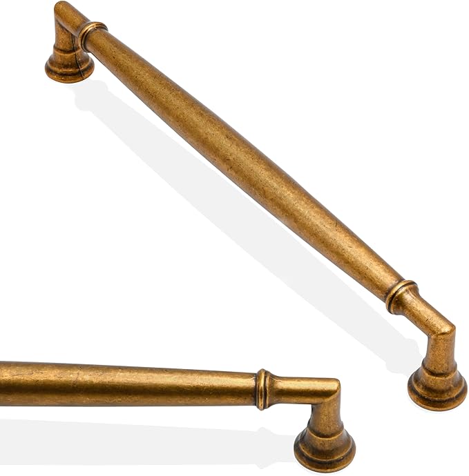 10 Pack Antique Brass Cabinet Pulls 7.5 Inch(192mm) Kitchen Cabinet Handles Solid Zinc Alloy Cabinet Hardware Drawer Pulls