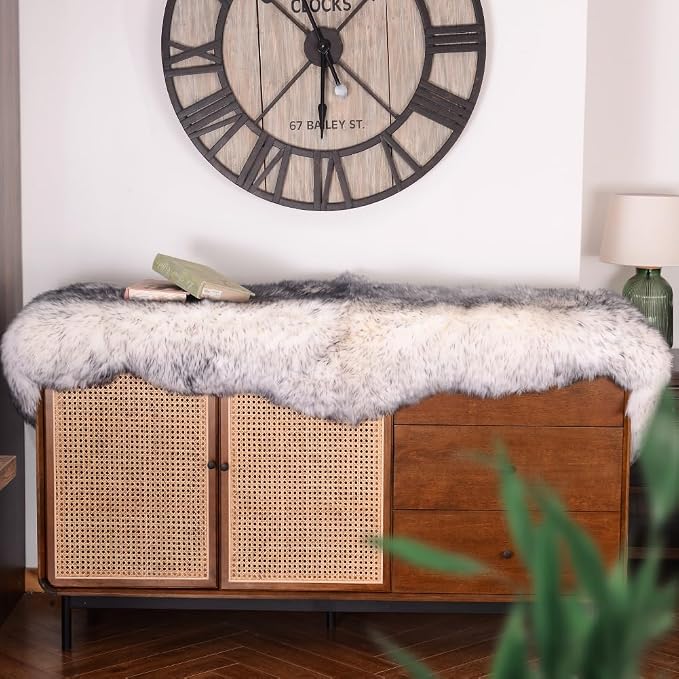 IRIWOOL Premium Genuine Fur Sheepskin Rug Real Australia Sheepskin Natural - Image 4