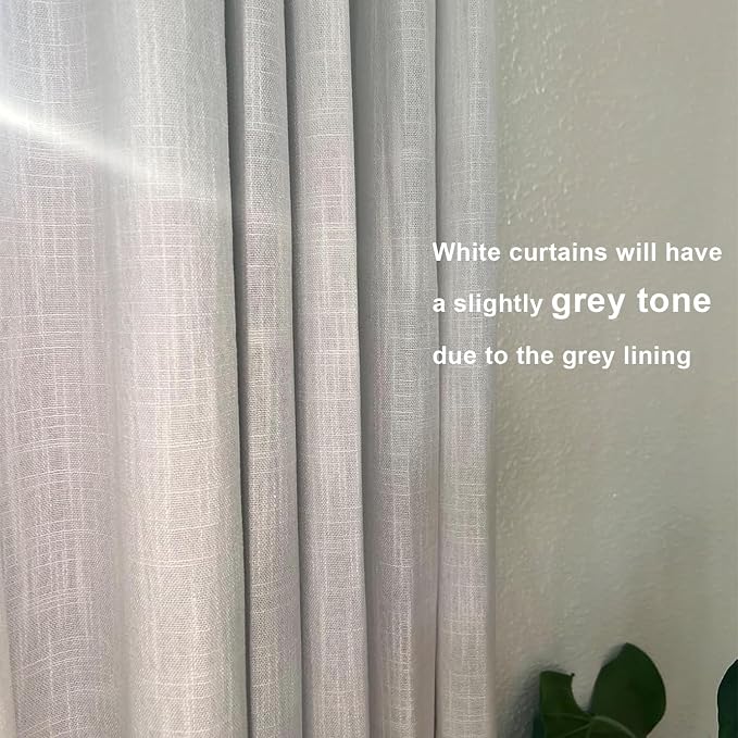 Vision Home White Pinch Pleated Full Blackout Curtains Thermal Insulated Window - Image 2