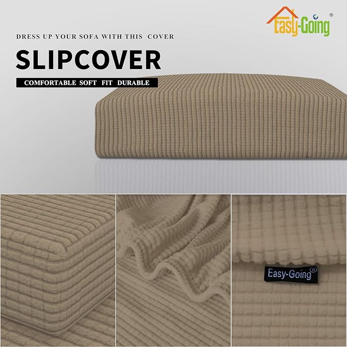 Easy-Going Stretch 1 Piece Couch Cushion Cover - Image 4